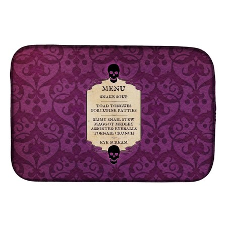 Carolines Treasures Goulish Menu including Eye Screen Snake Soup Halloween Dish Drying Mat SB3005DDM
